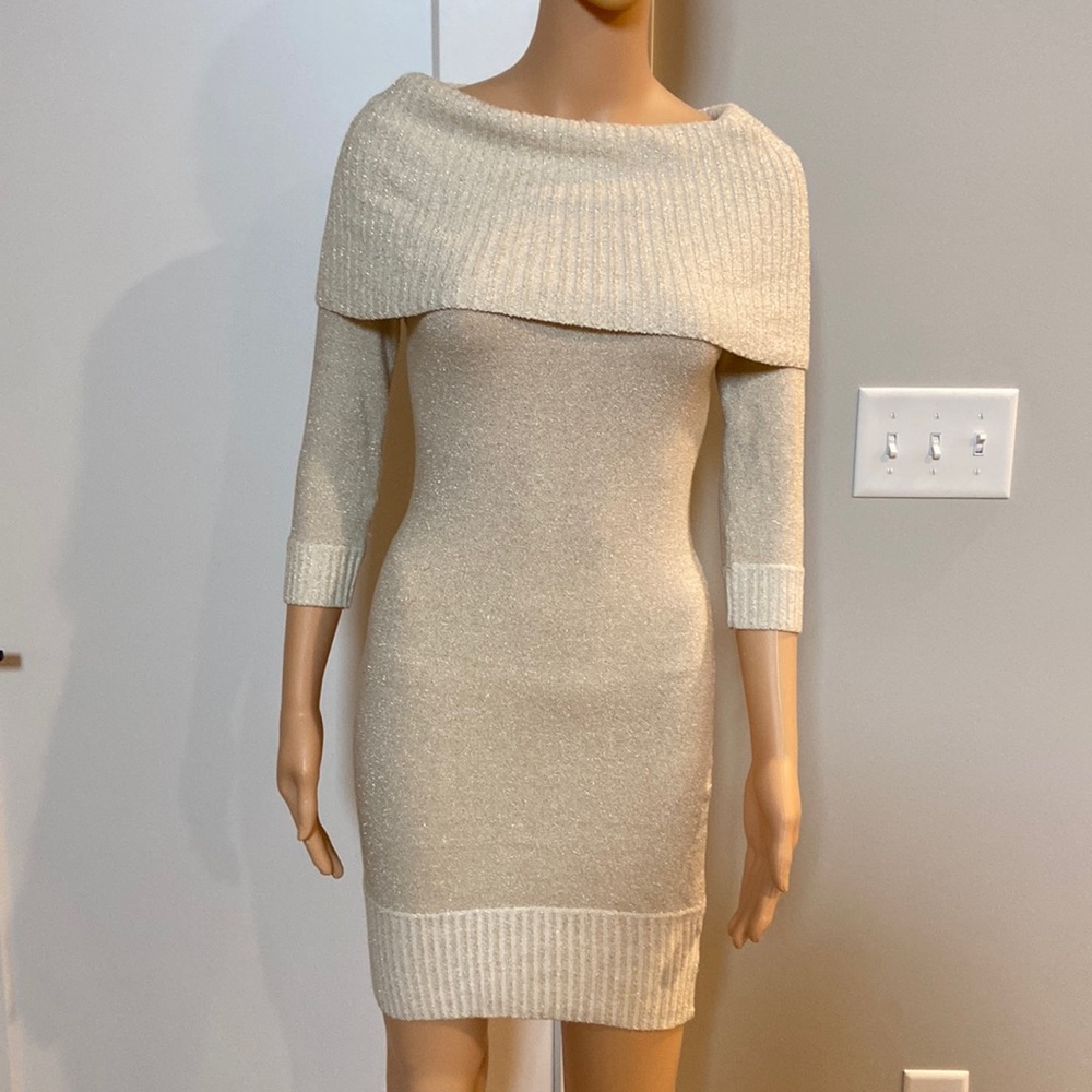 Bebe Dress XS Metallic Gold